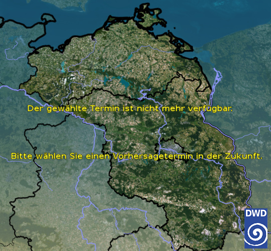 Vorhersage für heute früh mit Tiefsttemperatur und Wetter für Region Nordost