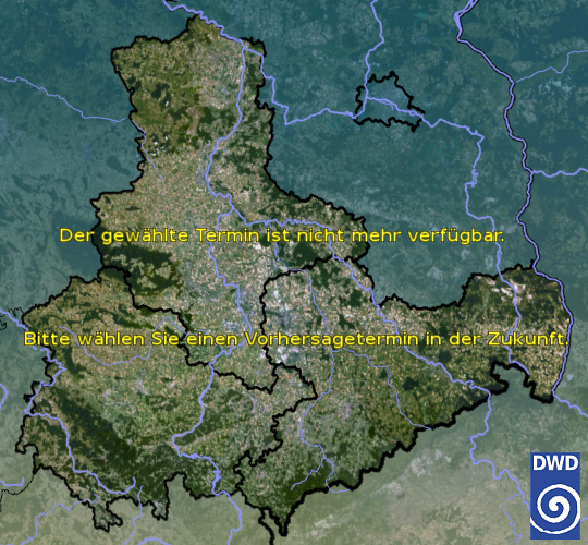 Vorhersage für heute mit Mittagstemperatur und Wetter für Region Ost